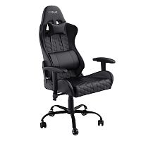 Кресло игровое Trust GXT 708 Resto черный [экокожа (PU) / ткань, до 150 кг, 1D подлокотники, качание]