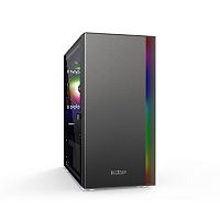 Корпус PCCooler LM300 ARGB черный [Mini-Tower, mATX, стекло, 1 вентилятор ARGB]