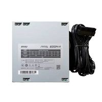 Блок питания MSI PAG 600N-H [600W, APFC, 20 + 4 pin, 4+4 pin x1 CPU, 5 SATA, 6+2 pin x2 PCI-E]