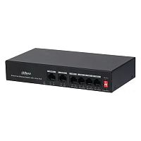 PoE-коммутатор Dahua DH-S3006-4ET-45 [неуправляемый, 4×10/100 Мбит/с + 2×10/100 Мбит/с, 4 порта PoE (бюджет 45 Вт), настольный]
