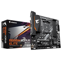 Материнская плата GIGABYTE B550M AORUS ELITE [AM4, AMD B550, 4xDDR4-3200 МГц, 2xPCI-Ex16, 2xM.2, Micro-ATX]
