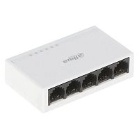 Коммутатор Dahua DH-PFS3005-5ET-L [неуправляемый, 5×10/100 Мбит/с, настольный, пластик]