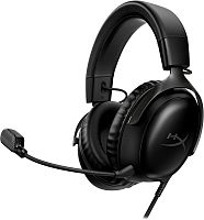Проводные наушники HyperX Cloud III черный [2023, 7.1 Virtual, поддержка Nintendo Switch, PS4, PS5, Xbox One, охватывающие, 10 Гц - 21000 Гц, проводной, кабель - 1.2 м]