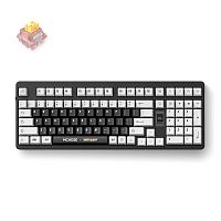 Клавиатура проводная/беспроводная MCHOSE UT98 Classic Therapy Silent Peach V3 черно-белый [механическая, клавиш - 98, USB Type-C / 2.4 ГГц / Bluetooth, RGB-подсветка]