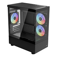 Корпус Aerocool Viewport Mini (Viewport Mini-G-BK-v1) черный [Mini-Tower, mATX/Mini-ITX, стекло, 3 вентилятора RGB]