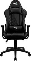 Кресло игровое Aerocool AC110 AIR Black черный [экокожа, до 150 кг, подголовник, подлокотники - нерегулируемые]