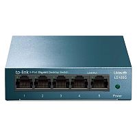 Коммутатор TP-Link LS105G [неуправляемый, 5×1 Гбит/с, настольный, металл]
