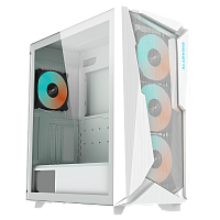 Корпус GIGABYTE C301 GLASS WHITE V2 белый [Mid-Tower, E-ATX, Micro-ATX, Mini-ITX, Standard-ATX, USB 3.2 Gen1 Type-A, USB 3.2 Gen2 Type-C, ARGB вентиляторы, 4 x 120 мм]