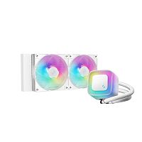 Система жидкостного охлаждения DeepCool LE240 V2 WH белый [240 мм, 2 x 120 мм, ARGB, TDP 280 Вт]