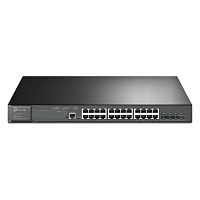 Коммутатор TP-Link SG3428X [управляемый L2+, 24×1 Гбит/с, 4×SFP+ 10G, в стойку 19", металл]