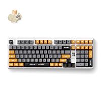 Клавиатура проводная/беспроводная MCHOSE UT98 Retro Therapy Icy Creamsicle серый [механическая, клавиш - 98, USB Type-C / 2.4 ГГц / Bluetooth, RGB-подсветка]