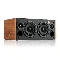 Edifier D12 коричневые [24 Вт, Bluetooth 5.0, 4" НЧ динамик, 13 мм ВЧ динамик, 50 Гц - 20 кГц, RCA вход, AUX вход, Регулятор громкости и высоких частот сбоку, Деревянный корпус]