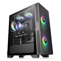Корпус Thermaltake Versa T25 TG (CA-1R5-00M1WN-00) черный [Mid-Tower, ATX/mATX/Mini-ITX, стекло, 1 вентилятор]