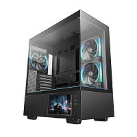Корпус DEEPCOOL CH690 LCD черный [ATX/mATX/Mini-ITX, стекло, 4 вентилятора]