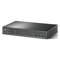 PoE-коммутатор TP-Link TL-SF1009P [неуправляемый, 9×10/100 Мбит/с, 8 портов PoE (PoE+; бюджет 65 Вт), настольный, металл]