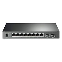 PoE-коммутатор TP-Link SG2210P [управляемый L2+, 8×1 Гбит/с, 2×SFP 1G, 8 портов PoE (бюджет 61 Вт), настольный, металл]