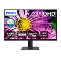 27" Монитор Philips 27E2N2500 чёрный [2560×1440 @ 120 Гц, IPS, W‑LED, 300 Кд/м², 1500:1, 178°/178°, HDMI 2.0 x1, DisplayPort 1.4 x1, аудиовыход 3,5 мм x1, HDR10, Adaptive‑Sync, 4 мс (GtG) / 1 мс (MPRT)]