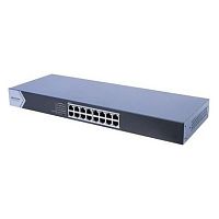 Коммутатор Hikvision DS-3E0516-E(C) [неуправляемый, 16×1 Гбит/с, в стойку 19", металл]