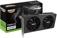 Видеокарта INNO3D GeForce RTX 5050 Twin X2 [PCIe 5.0, GPU 2317 МГц, 8 ГБ GDDR6, 128 бит, 3 x DisplayPort, HDMI]