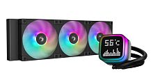 Система жидкостного охлаждения DeepCool LP360 чёрный [360 мм, 3 x 120 мм, ARGB, цифровой дисплей, TDP 300 Вт]