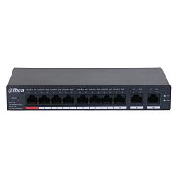 PoE-коммутатор Dahua DH-CS4010-8ET2GT-110 [облачное управление (DoLynk), 8×10/100 Мбит/с + 2×1 Гбит/с, 8 портов PoE (бюджет 110 Вт), настольный, металл]