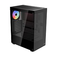Корпус Aerocool Pivot (Pivot-G-BK-v1) черный [Mid-Tower, ATX/mATX/Mini-ITX, стекло, 10 вентиляторов]