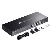 PoE-коммутатор TP-Link SG2218P [управляемый L2+, 16×1 Гбит/с, 2×SFP 1G, 16 портов PoE (бюджет 150 Вт), в стойку 19", металл]