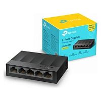 Коммутатор TP-Link LS1005G [неуправляемый, 5×1 Гбит/с, настольный, пластик]