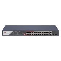 PoE-коммутатор Hikvision DS-3E1326P-EI/M [Smart, 24×10/100 Мбит/с + 2×1 Гбит/с, 24 порта PoE (бюджет 230 Вт), в стойку 19"]