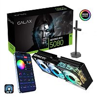 Видеокарта GALAX GeForce RTX 5080 1-Click OC [PCI-E 5.0 x16, 16 ГБ GDDR7, 256 бит, 3 x DisplayPort 2.1, HDMI 2.1, GPU Boost 2625 МГц]