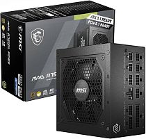 Блок питания MSI MAG A750GL PCIE5 [750W, 80+ Gold, APFC, ATX 3.0, Full Modular, 20 + 4 pin, 4+4 pin x2 CPU, 8 SATA, 16 pin (12VHPWR), 6+2 pin x3 PCI-E]