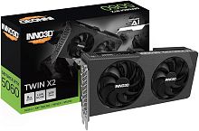 Видеокарта INNO3D GeForce RTX 5060 Twin X2 OC [PCIe 5.0, GPU 2280 МГц, 8 ГБ GDDR7, 128 бит, 3 x DisplayPort, HDMI]