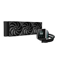 Система жидкостного охлаждения DeepCool MYSTIQUE 360 чёрный [360 мм, 3 x 120 мм, ARGB, 2.8" TFT LCD, TDP 300 Вт]