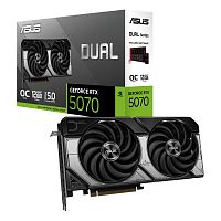 Видеокарта ASUS DUAL GeForce RTX 5070 OC 12G [PCIe 5.0, GPU 2325 МГц, 12 ГБ GDDR7, 192 бит, 3 x DisplayPort, HDMI]