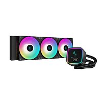 Система жидкостного охлаждения DeepCool LS720 SE DIGITAL чёрный [360 мм, 3 x 120 мм, ARGB, цифровой дисплей, TDP 300 Вт]