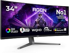 34" Монитор AOC AG346UCD черный
[3440x1440@175 Гц, OLED, 1.5M:1, 1000 Кд/м², 178°/178°, DisplayPort 1.4, HDMI 2.0 x2, USB х3 шт: 1800R, AMD FreeSync Premium, NVIDIA G-SYNC Compatible]