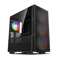 Корпус DEEPCOOL CH560 черный [Mid-Tower, E-ATX, Micro-ATX, Mini-ITX, Standard-ATX, USB 3.2 Gen1 Type-A, USB 3.2 Gen1 Type-C, ARGB вентиляторы, 1 x 120 мм, 3 x 140 мм]