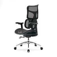 Кресло офисное Sihoo S100-B102-JT черный [сетка, до 150 кг, 3D подлокотники, подставка для ног]