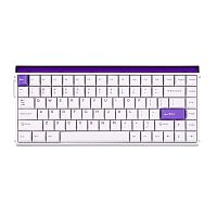 Клавиатура проводная AULA Hero 84HE White Purple бело-фиолетовый [магнитная, клавиш - 84, USB Type-C, RGB-подсветка]