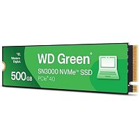 500 ГБ M.2 NVMe накопитель WD Green SN3000
[PCIe 4.0 x4, чтение - 5000 Мбайт/сек, запись - 4100 Мбайт/сек, 4 бит QLC, NVM Express, TBW - 100 ТБ]