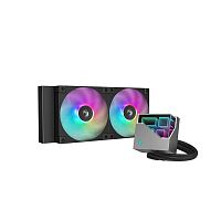 Система жидкостного охлаждения DeepCool LT240 чёрный [240 мм, 2 x 120 мм, ARGB, TDP 280 Вт]