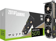 Видеокарта ZOTAC GAMING GeForce RTX 5070 SOLID OC [PCIe 5.0, GPU 2325 МГц, 12 ГБ GDDR7, 192 бит, 3 x DisplayPort, HDMI]