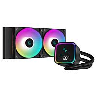 Система жидкостного охлаждения DeepCool LS520 SE DIGITAL чёрный [240 мм, 2 x 120 мм, ARGB, цифровой дисплей, TDP 280 Вт]