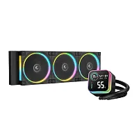 Система охлаждения DEEPCOOL LQ360 ULTRA WH ARGB черный
[120 мм - три секции, разъем помпы - 4 pin, радиатор - алюминий, TDP - 300 Вт, LCD дисплей, ARGB подсветка]