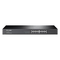 Коммутатор TP-Link TL-SG1016 [неуправляемый, 16×1 Гбит/с, в стойку 19", металл]