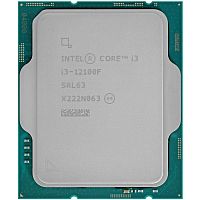 Процессор Intel Core i3-12100F OEM [LGA 1700, 4 x 3.3 ГГц, L2 - 5 МБ, L3 - 12 МБ, 2 х DDR4-3200, DDR5-4800 МГц, TDP 58 Вт]