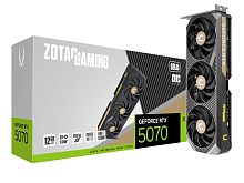 Видеокарта ZOTAC GAMING GeForce RTX 5070 SOLID [PCIe 5.0, GPU 2325 МГц, 12 ГБ GDDR7, 192 бит, 3 x DisplayPort, HDMI]