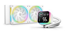 Система жидкостного охлаждения DeepCool LQ240 WH белый [240 мм, 2 x 120 мм, ARGB, цифровой дисплей, TDP 280 Вт]