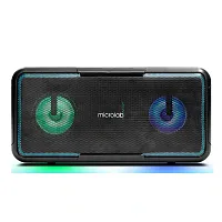 Акустика портативная Microlab BP12 Black, RMS 20W (10х2W), Bluetooth, 3600 mAh/7h, Micro USB, MiniJack 3.5mm, 7 colors LED, SNR 65dB