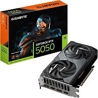 Видеокарта GIGABYTE GeForce RTX 5050 WINDFORCE OC 8G [PCIe 5.0, GPU 2317 МГц, 8 ГБ GDDR6, 128 бит, 2 x DisplayPort, 2 x HDMI]